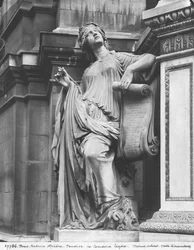 Fuente de Moliere, Comedia ligera, 1844 (mármol) (detalle)